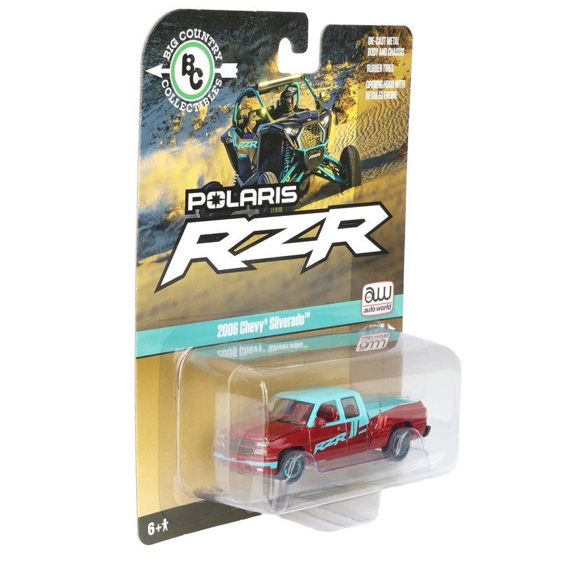 Chase Unit~1/64 2006 Chevrolet Silverado Extended Cab Pickup Truck with Polaris Decoration by Big Country & Auto World