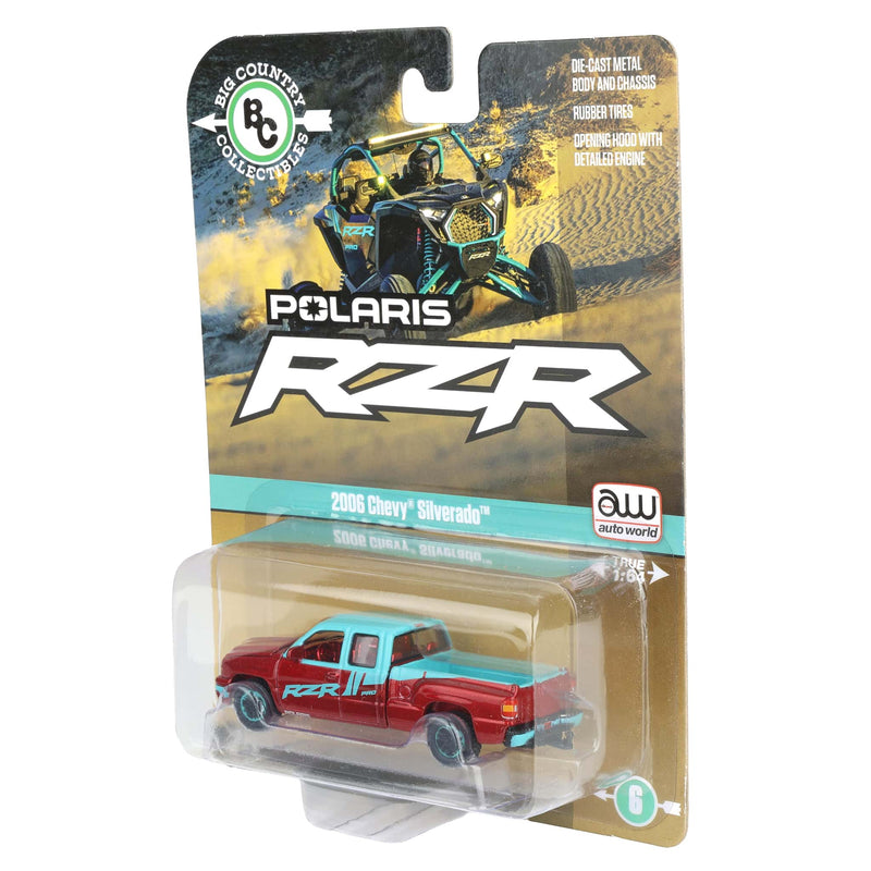 Chase Unit~1/64 2006 Chevrolet Silverado Extended Cab Pickup Truck with Polaris Decoration by Big Country & Auto World