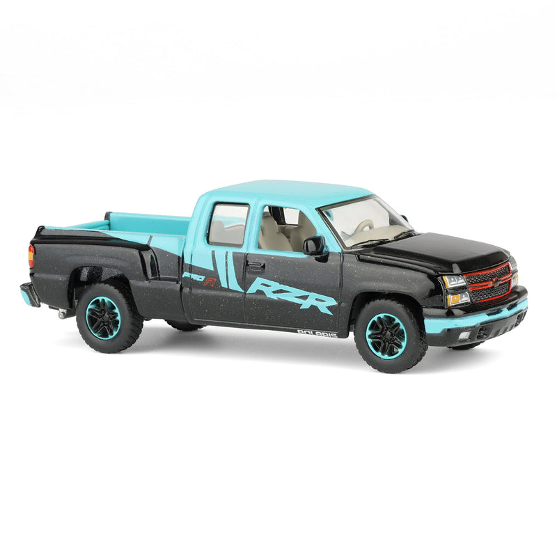1/64 2006 Chevrolet Silverado Extended Cab Pickup Truck with Polaris Decoration by Big Country & Auto World