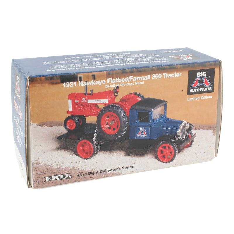Approx. 1/32 1931 Hawkeye Flatbed Truck with Farmall 350 Tractor by ERTL, Limited Edition