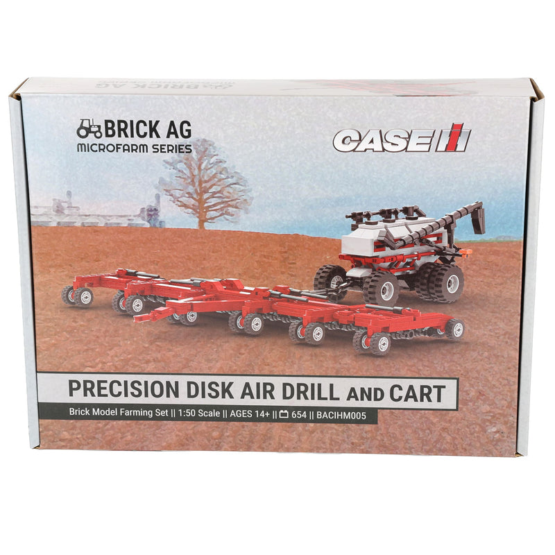 Case IH Precision Disk Air Drill & Cart Farming Building Set, BrickAg Microfarm Series 654 Pieces