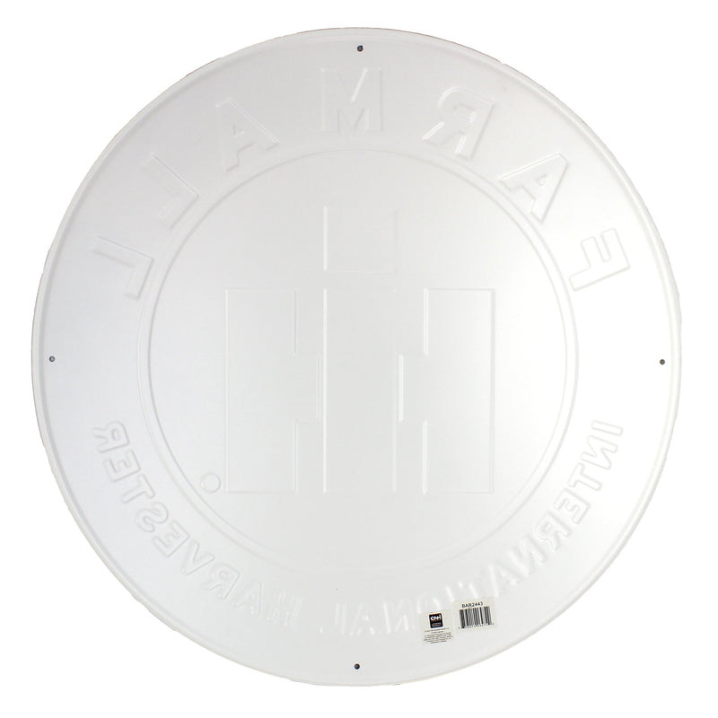 IH Farmall Distressed Metal Sign, 24 Inch Diameter