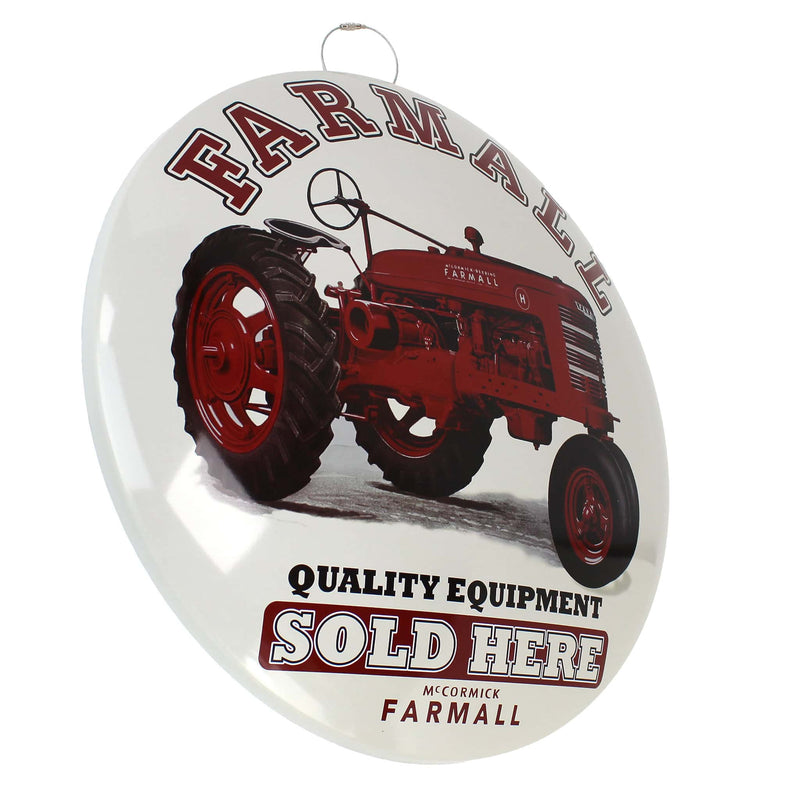 Farmall H Tractor Dome Sign, 16 Inch Diameter