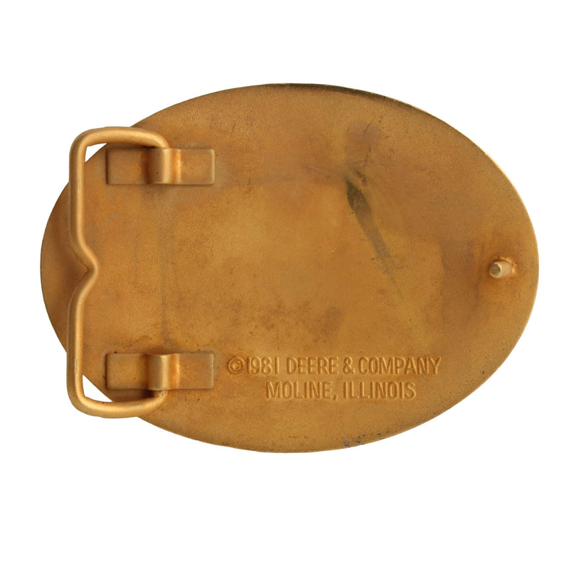 John Deere 4WD Tractors Shiny Goldtone 1981 Belt Buckle