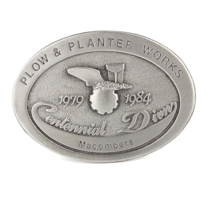 Vintage John Deere Plow & Planter Works Macombers 1984 Belt Buckle