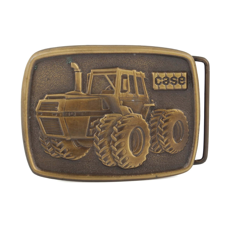 Vintage Case 2870 Tractor 4WD Brass Belt Buckle