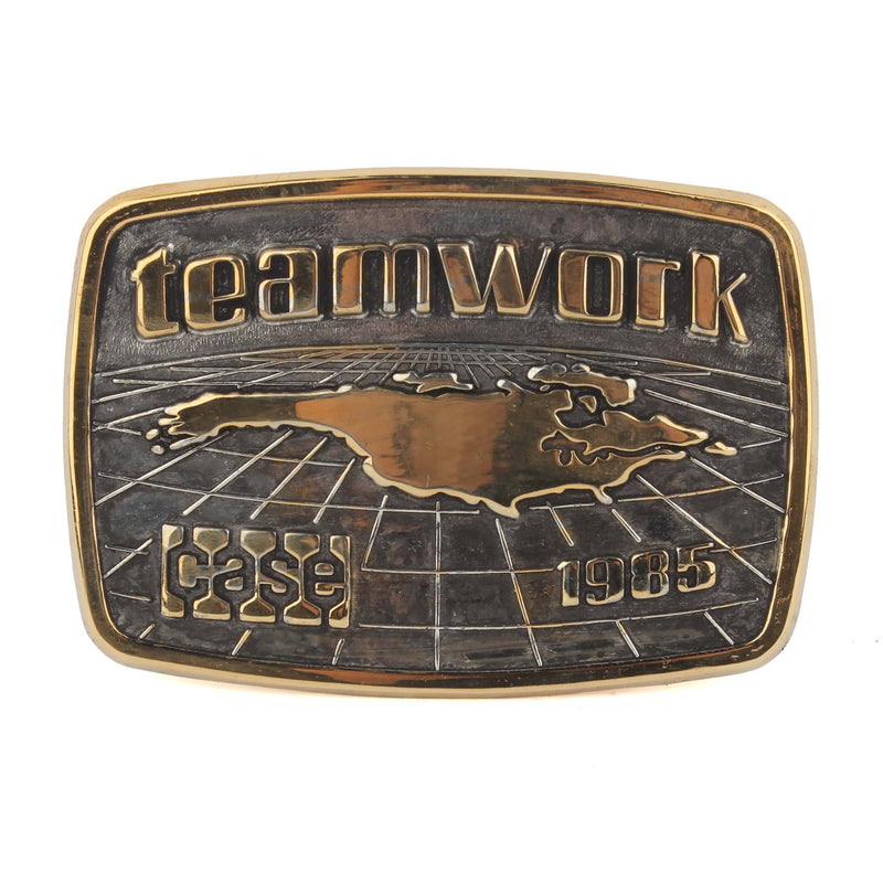 Vintage 1985 Case Teamwork Belt Buckle, Limited Edition