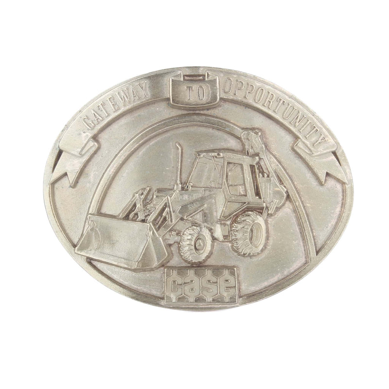Vintage Case 580E Backhoe 1987 Parts Trade Fair Pewter Belt Buckle by SpecCast