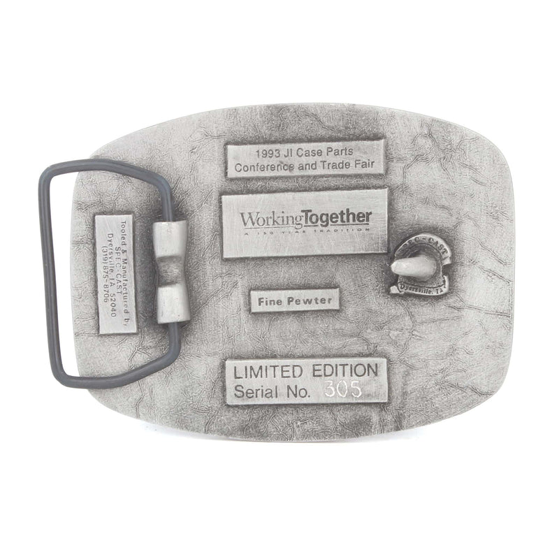 1993 Case IH Parts Trade Fair  Bruning Hydraulics & Parker Connections Tractor Pewter Belt Buckle by SpecCast