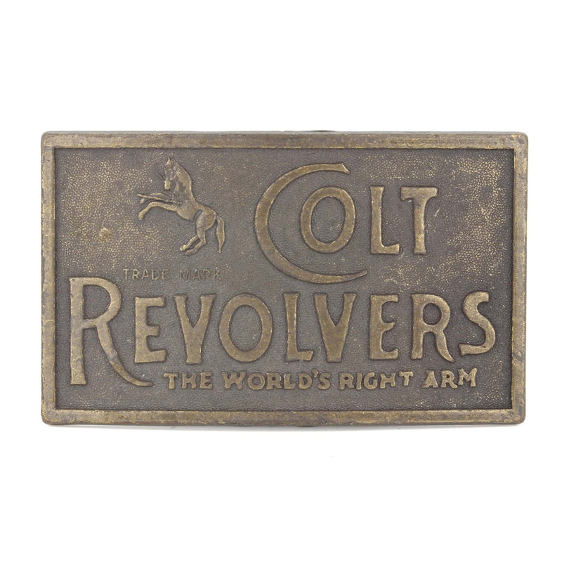 Vintage Colt Revolvers Brass Belt Buckle