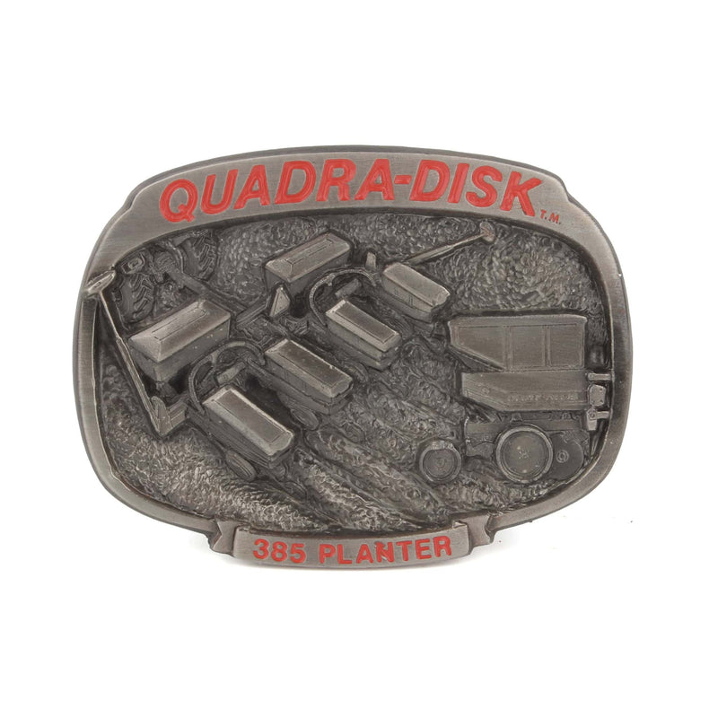 Vintage Pewter Deutz Allis Quadra Disk 385 Planter Belt Buckle, Limited Edition