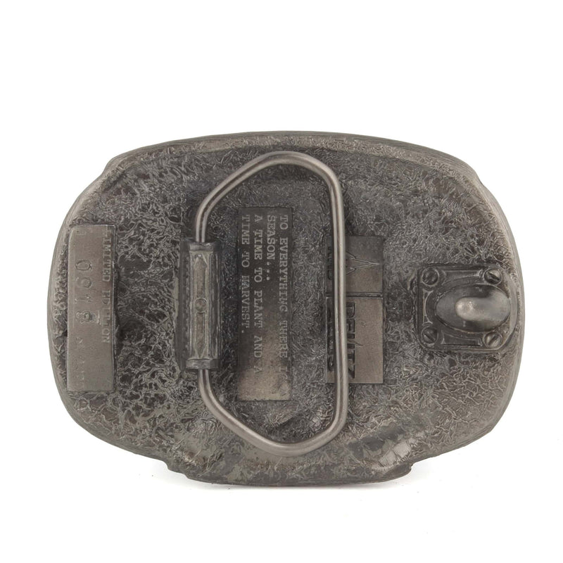Vintage Pewter Deutz Allis Quadra Disk 385 Planter Belt Buckle, Limited Edition