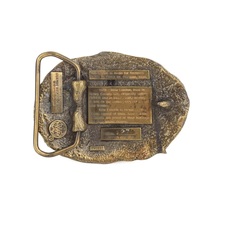 Vintage Vintage 1989 Dover New London, Iowa LE Belt Buckle by Siskiyou