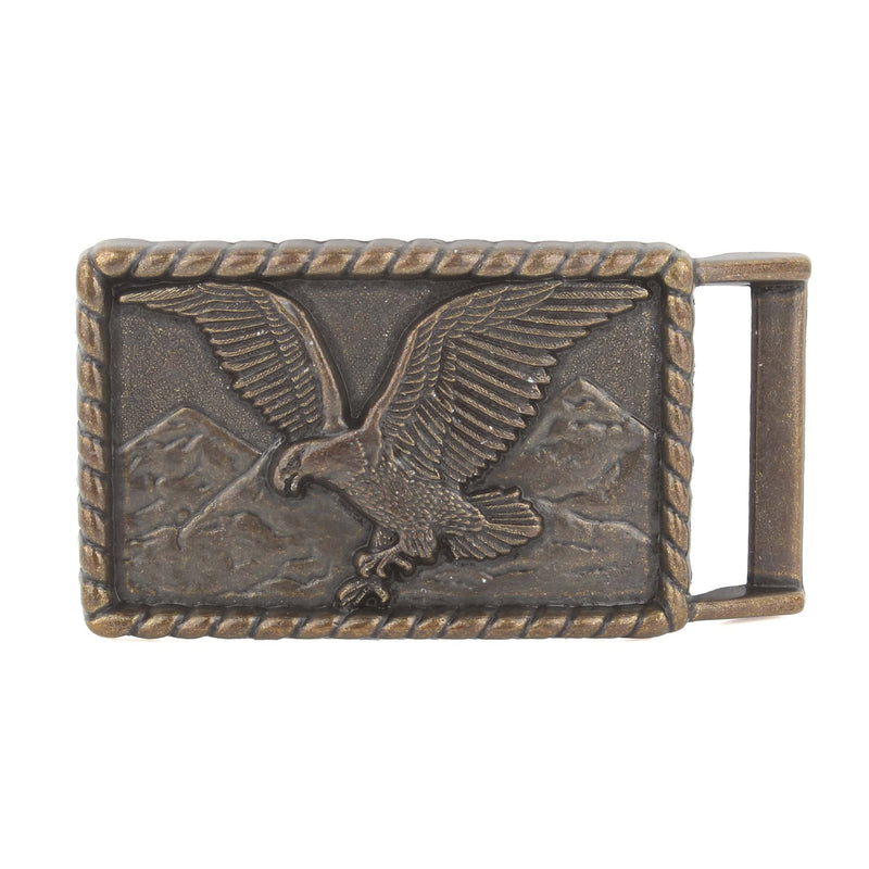 Vintage 1970s Brass Flying Bald Eagle Belt Buckle