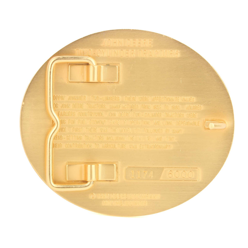 1992 John Deere 2 Cylinder Tractors 24k Gold Plated Oval Belt Buckle