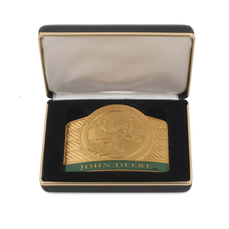 John Deere Plow Scene, Tradition Continues GOLD Buckle, 1998