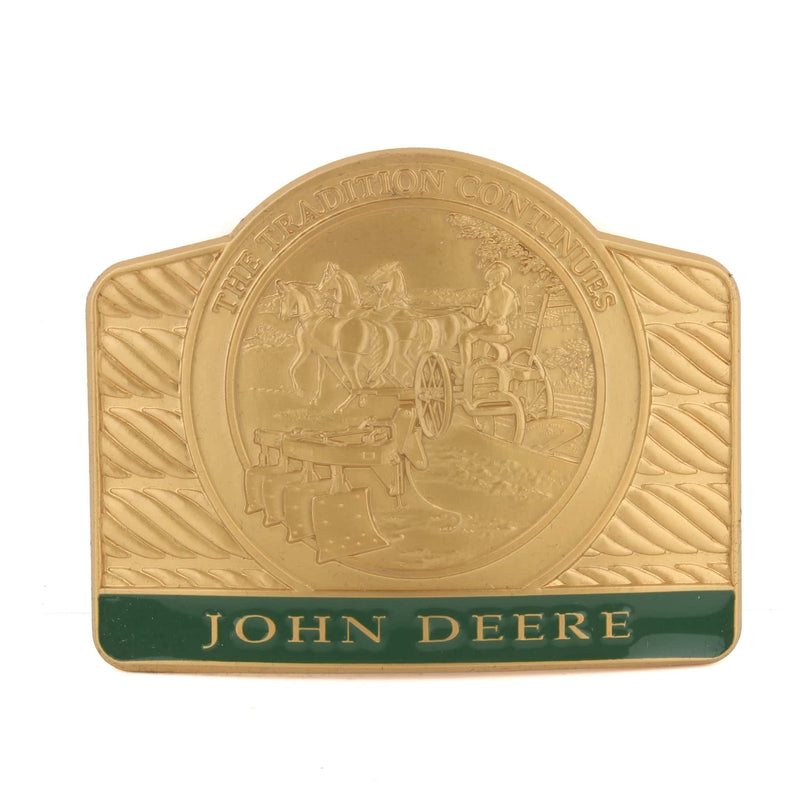 John Deere Plow Scene, Tradition Continues GOLD Buckle, 1998