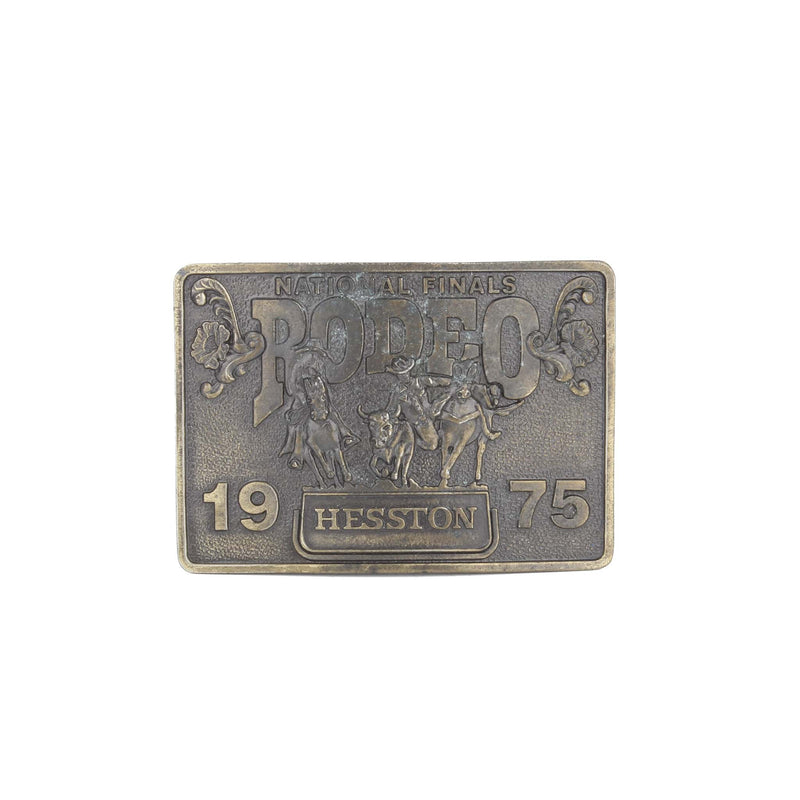 Vintage Hesston National Rodeo Finals 1975 Belt Buckle by Lewis