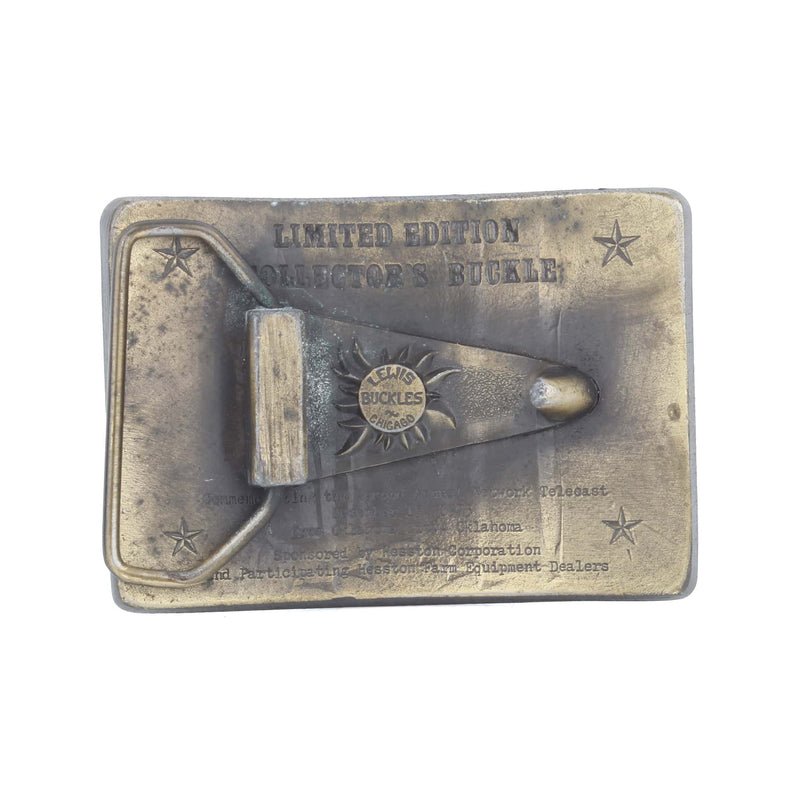 Vintage Hesston National Rodeo Finals 1975 Belt Buckle by Lewis