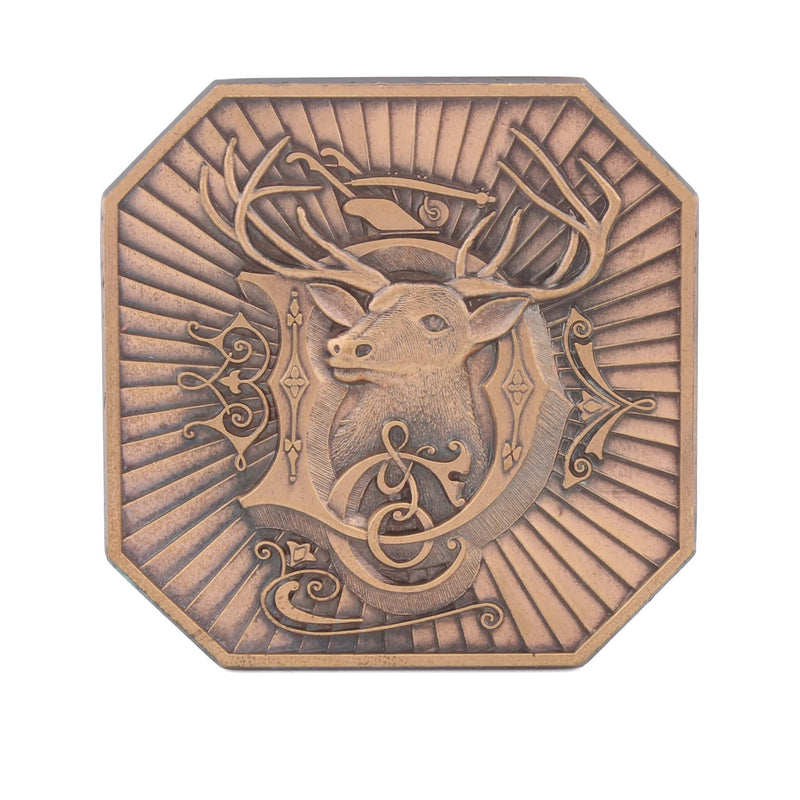 Vintage 1987 John Deere Stag Logo Octagon Belt Buckle