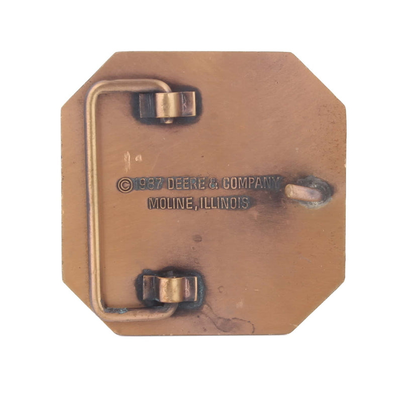 Vintage 1987 John Deere Stag Logo Octagon Belt Buckle