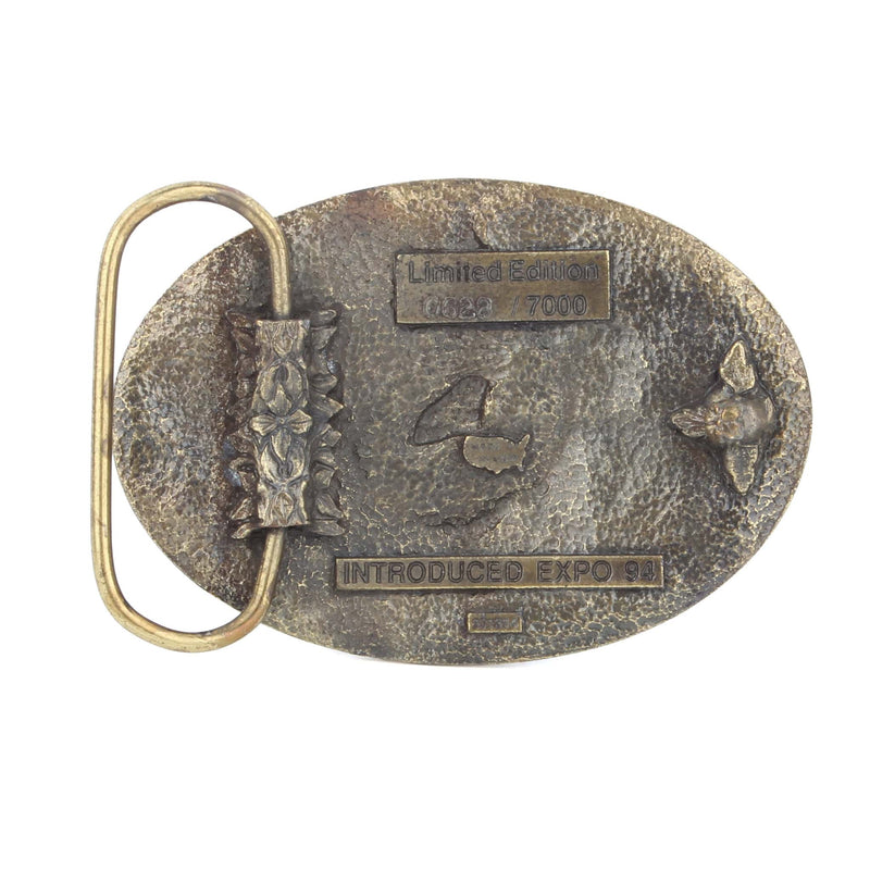 1994 John Deere Parts Expo Profits Savings Control LE Brass Belt Buckle