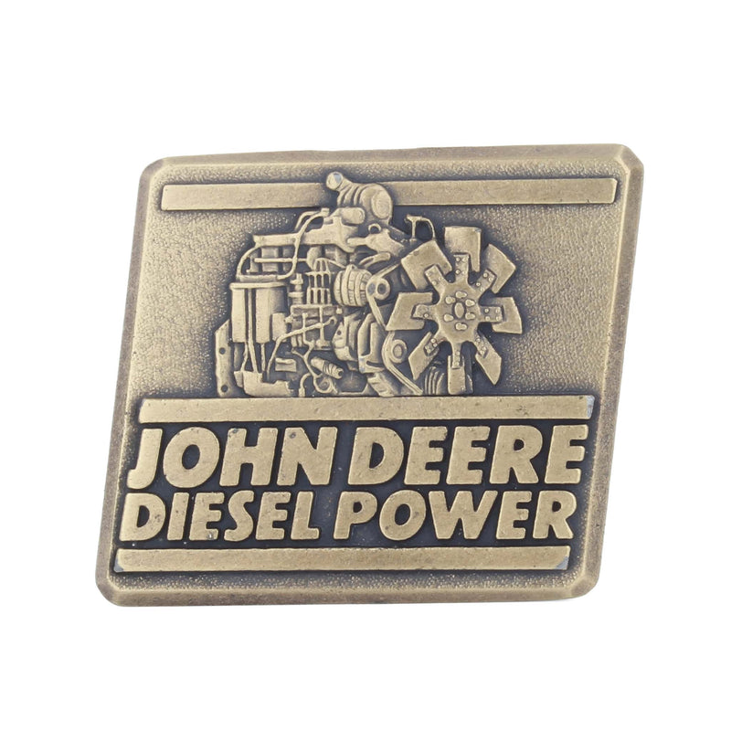 Vintage 1989 John Deere Diesel Power Brass Belt Buckle