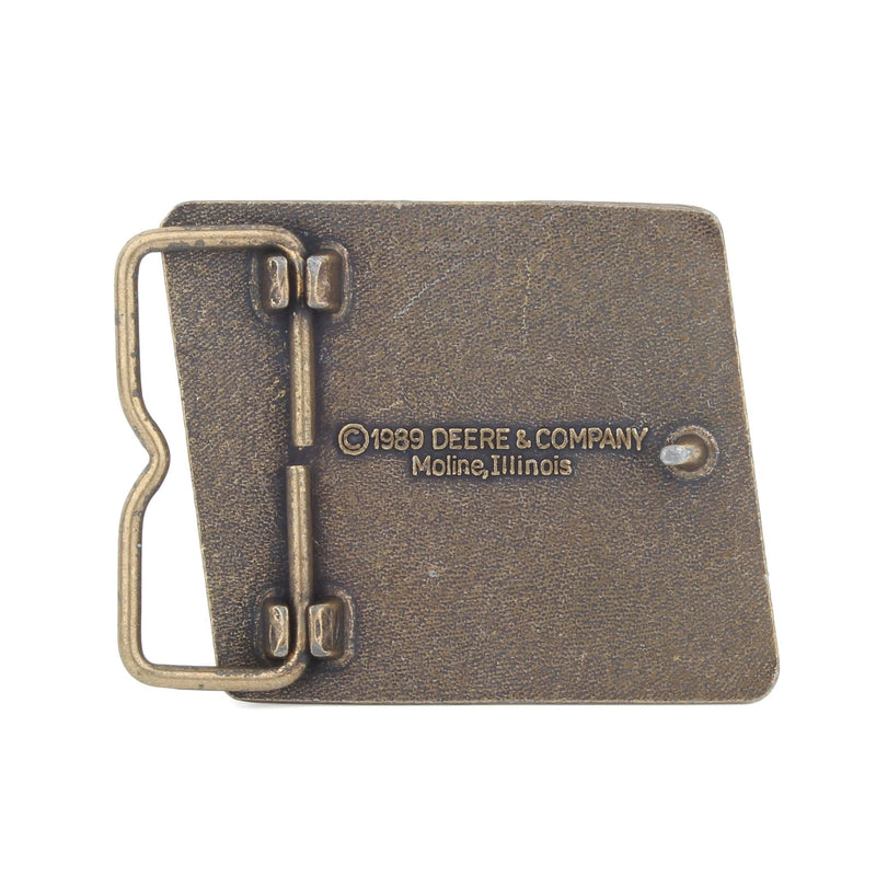 Vintage 1989 John Deere Diesel Power Brass Belt Buckle