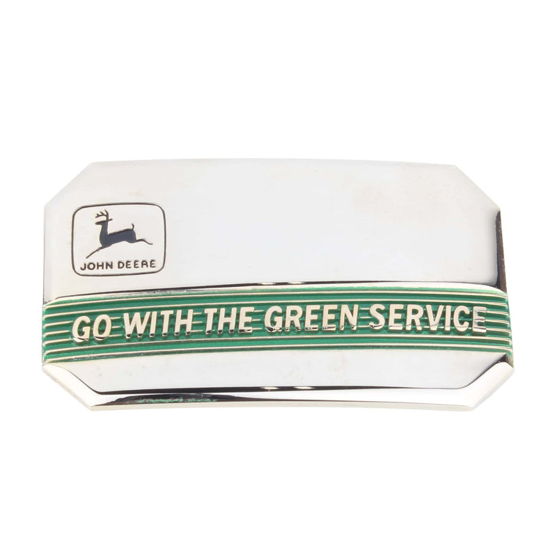 Vintage 1990 John Deere Go With The Green Service Brass Belt Buckle