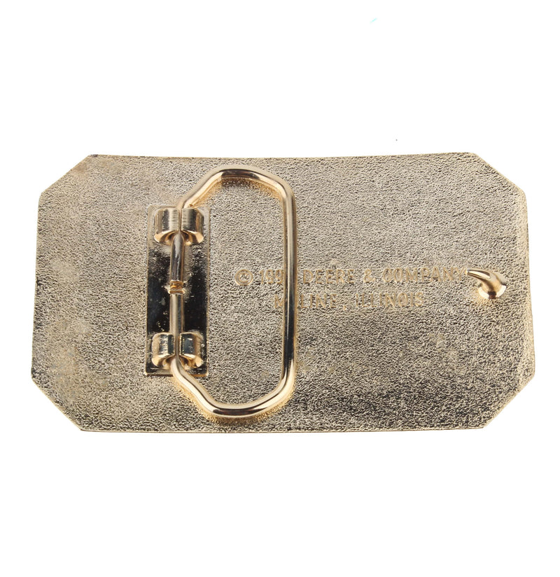 Vintage 1990 John Deere Go With The Green Service Brass Belt Buckle