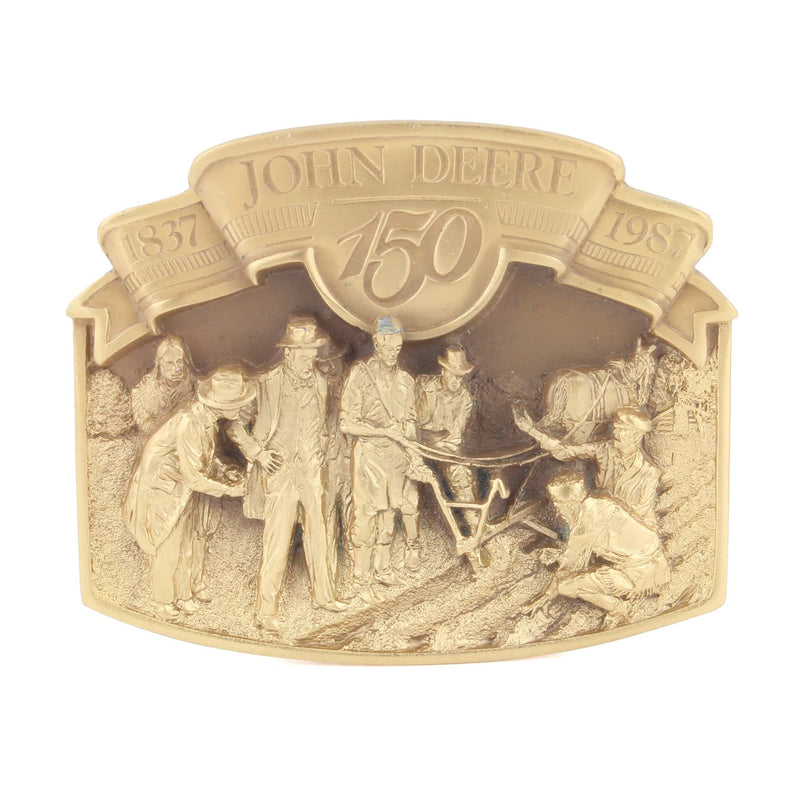 Vintage 1987 John Deere 150 Years  Plow LE Goldtone Belt Buckle