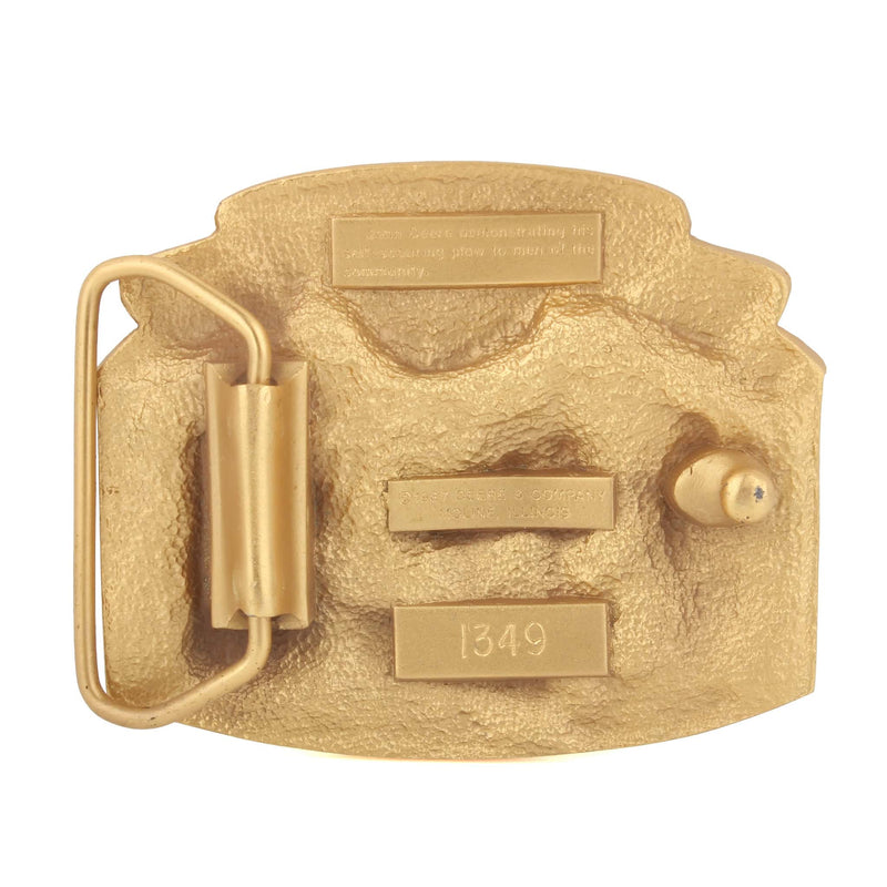 Vintage 1987 John Deere 150 Years  Plow LE Goldtone Belt Buckle