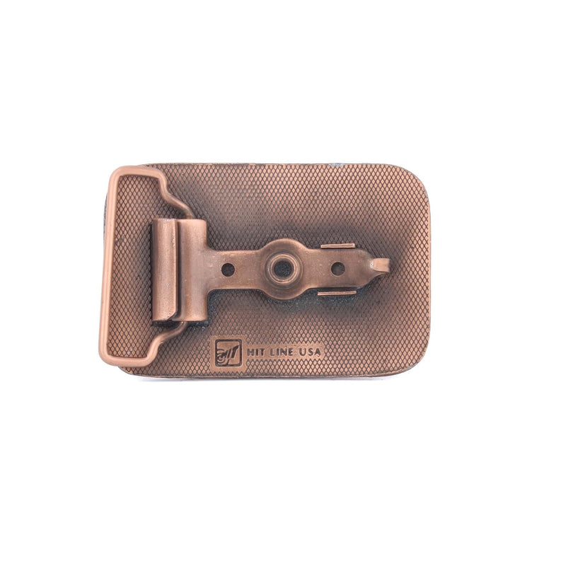 Vintage Lester The Leader Brass Hit Line Belt Buckle