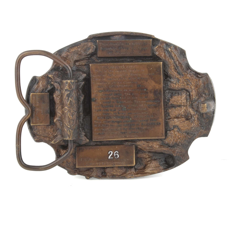 Vintage 1984 Mount Pleasant Henry County, Iowa LE Belt Buckle by Siskiyou