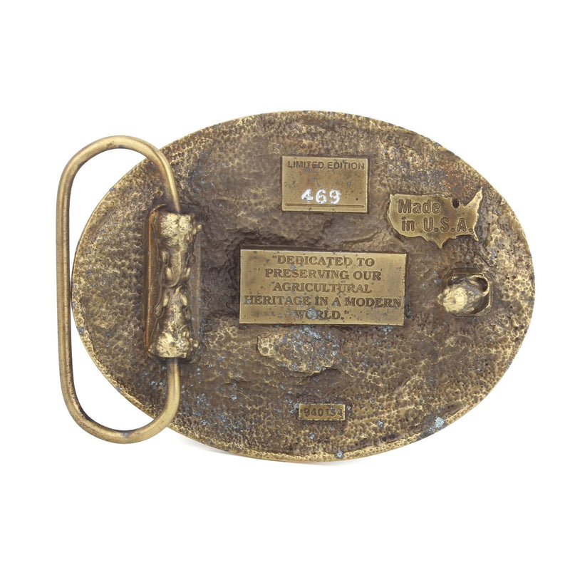 Vintage Midwest Old Threshers Case Steam Engine Calvacade of Power LE Belt Buckle