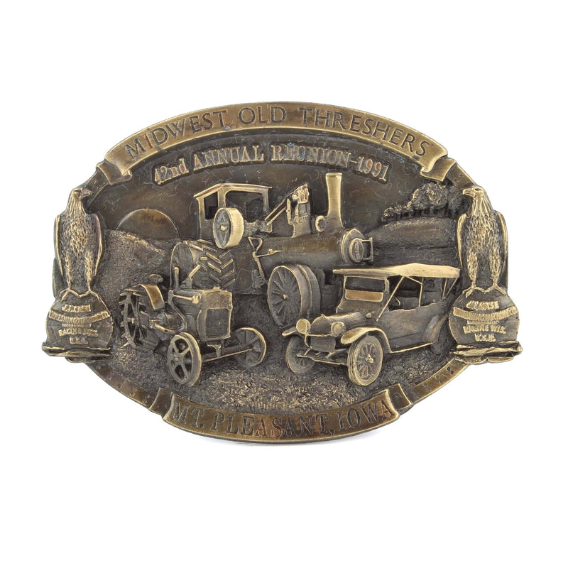 Vintage 1991 Midwest Old Threshers Reunion JI Case Heritage Expo LE Belt Buckle