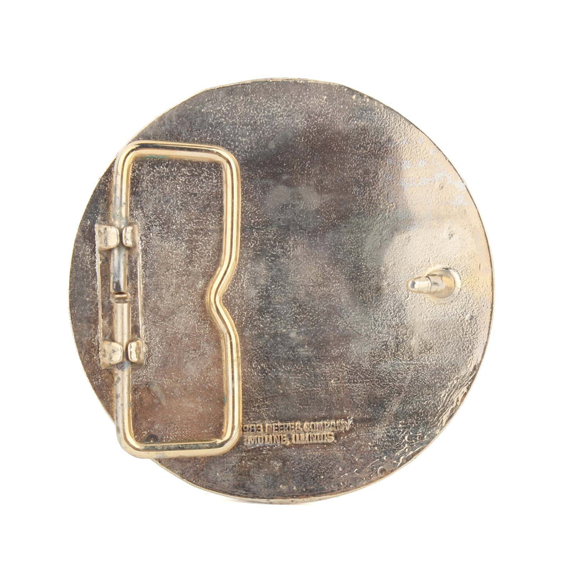 Vintage 1983 Nothing Runs like a John Deere Enamel Belt Buckle