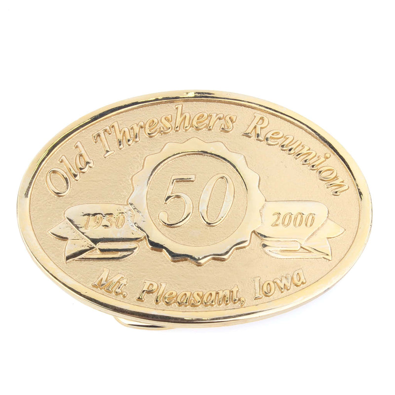 Vintage Old Threshers 50th Reunion 2000 Mt Pleasant Iowa Belt Buckle
