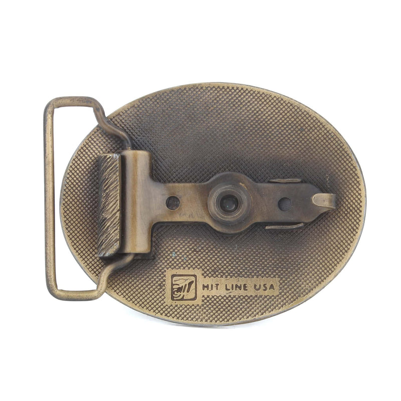 Vintage 1970s Agricultural Production Credit Association Brass Belt Buckle by Hit Line