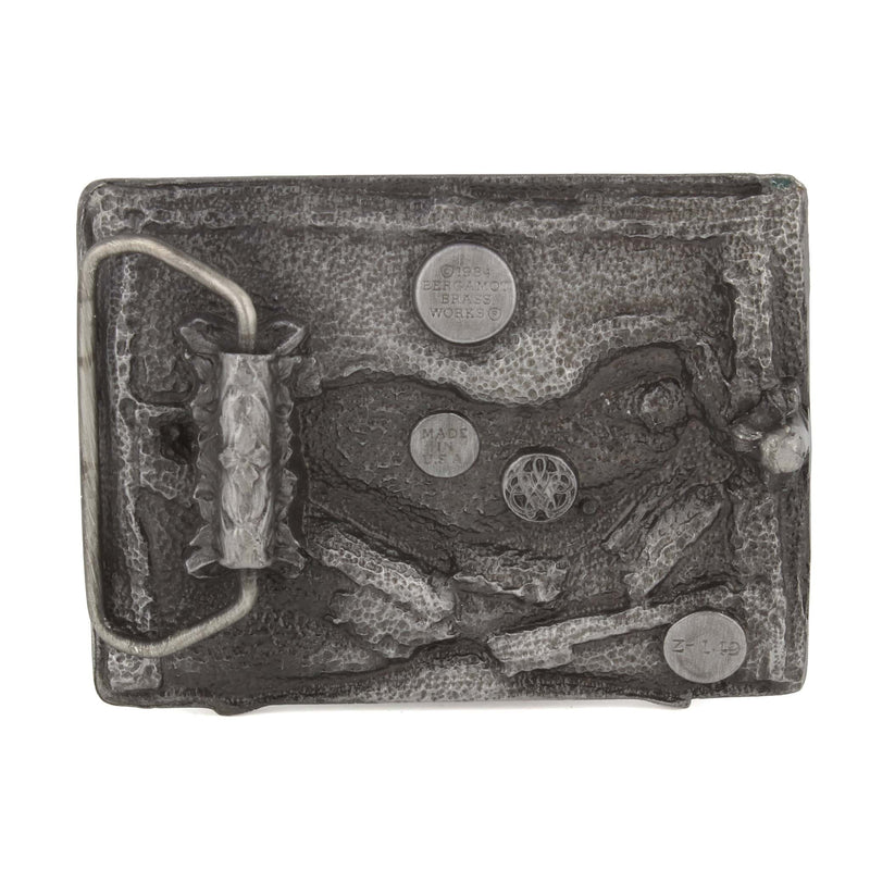 Vintage 1980s Pool or Billiards Trophy Belt Buckle by Bergamot Brass Works