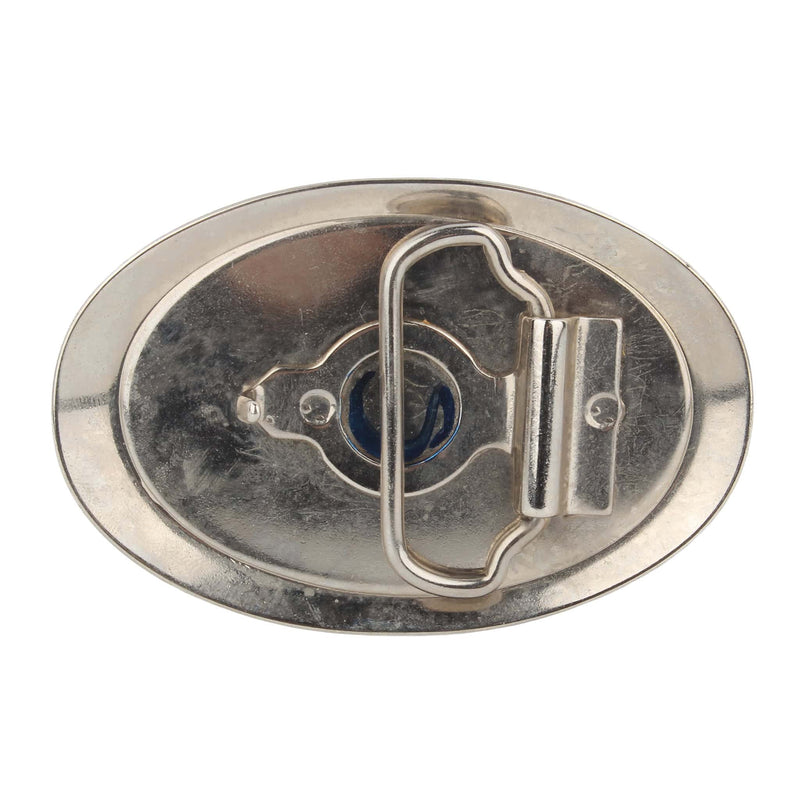 Vintage School Bus Chrome & Enamel Belt Buckle