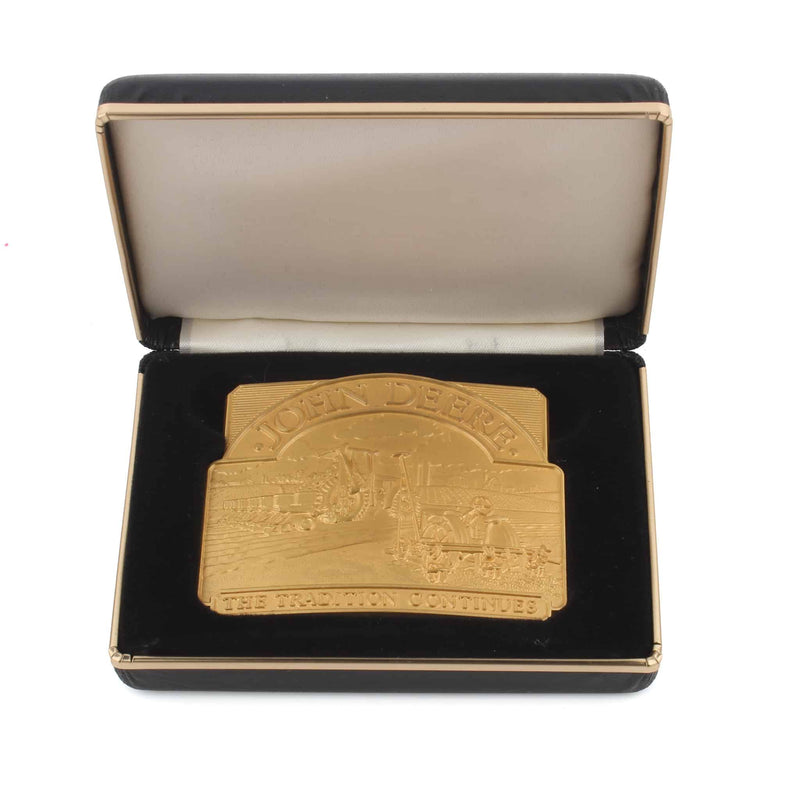 V&O John Deere Planting Scene, Tradition Continues Belt Buckle, 1996