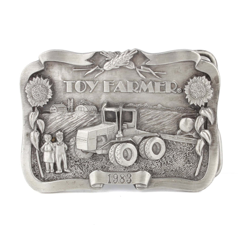 Vintage Steiger Tractor Toy Farmer Zeke 1983 Belt Buckle
