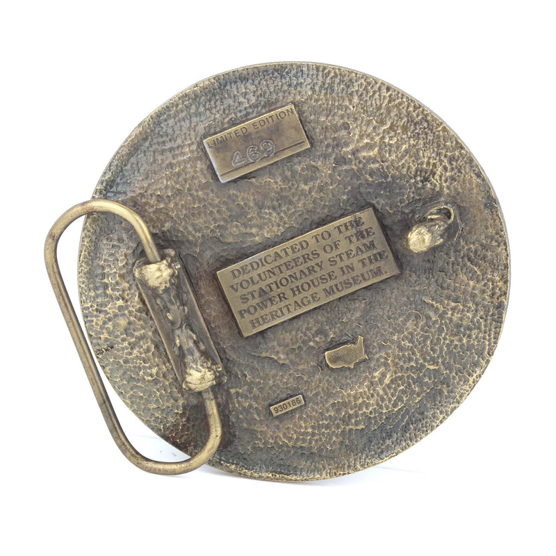 Vintage 1993 Old Threshers Reunion Steam Powerhouse Brass LE Belt Buckle