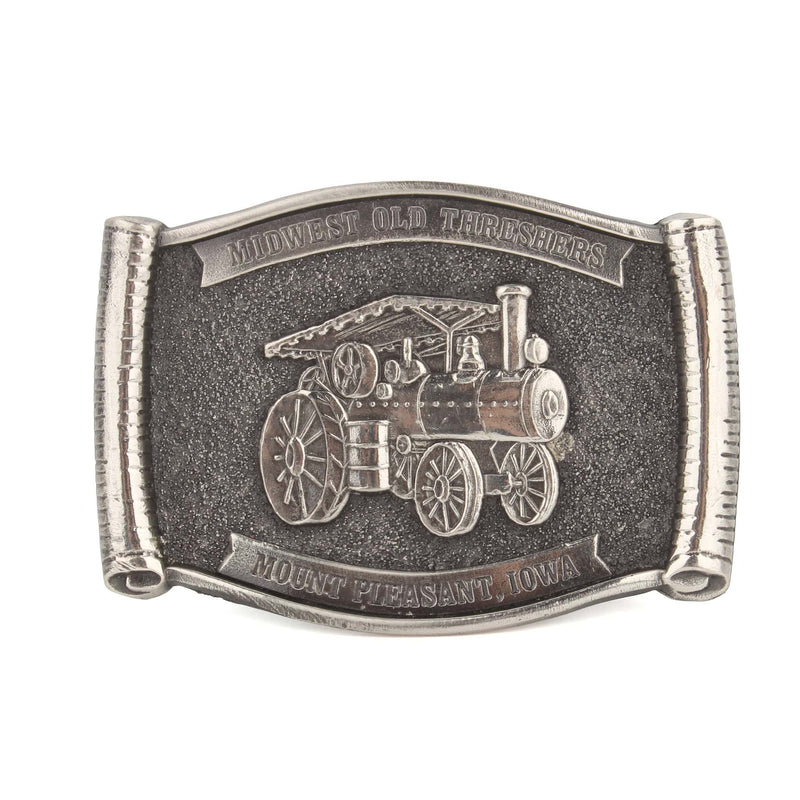 Vintage 1978 Pewter Midwest Old Threshers Mount Pleasant Iowa Belt Buckle