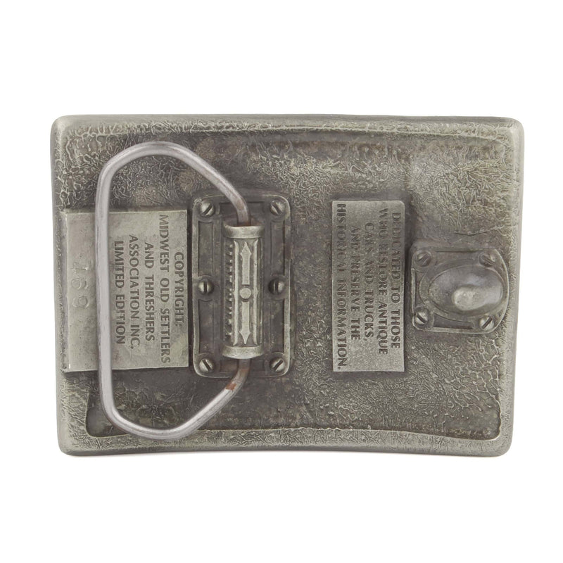 Vintage 1985 36th Midwest Old Threshers Reunion Steam Show Pewter LE Belt Buckle