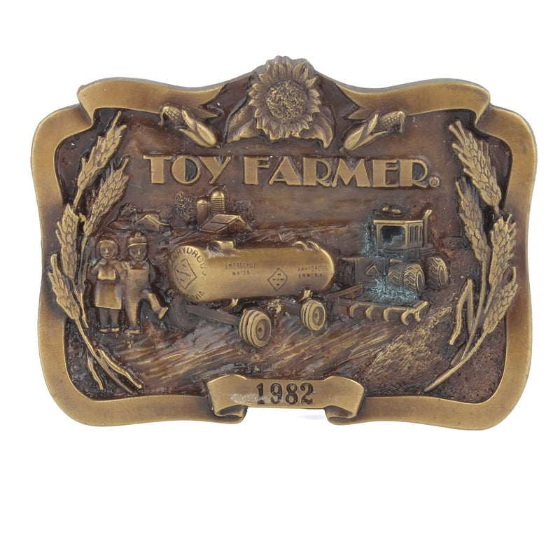 Vintage 1982 Toy Farmer Anhydrous Ammonia Tank LE Brass Belt Buckle