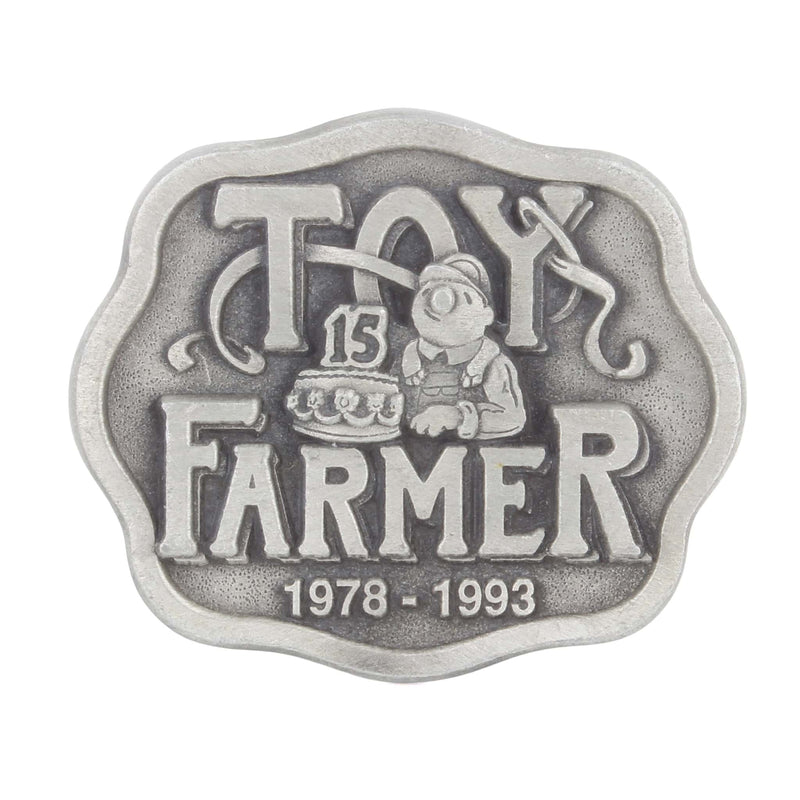 Vintage 1993 Toy Farmer Anniversary Pewter Belt Buckle by SpecCast