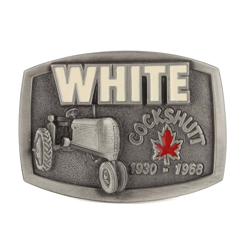 Vintage Pewter Belt Buckle Featuring White & Cockshutt 1930-1968