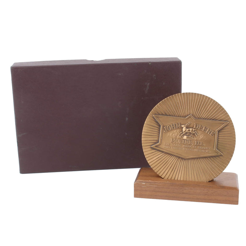 1985 Bronze John Deere Calendar Medallion, 1936 Trademark Logo